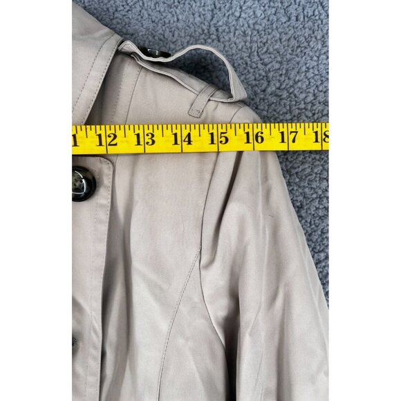 London Fog Women's Khaki Trench with Plaid Insulator Insert Coat Size PL - Picture 3 of 13